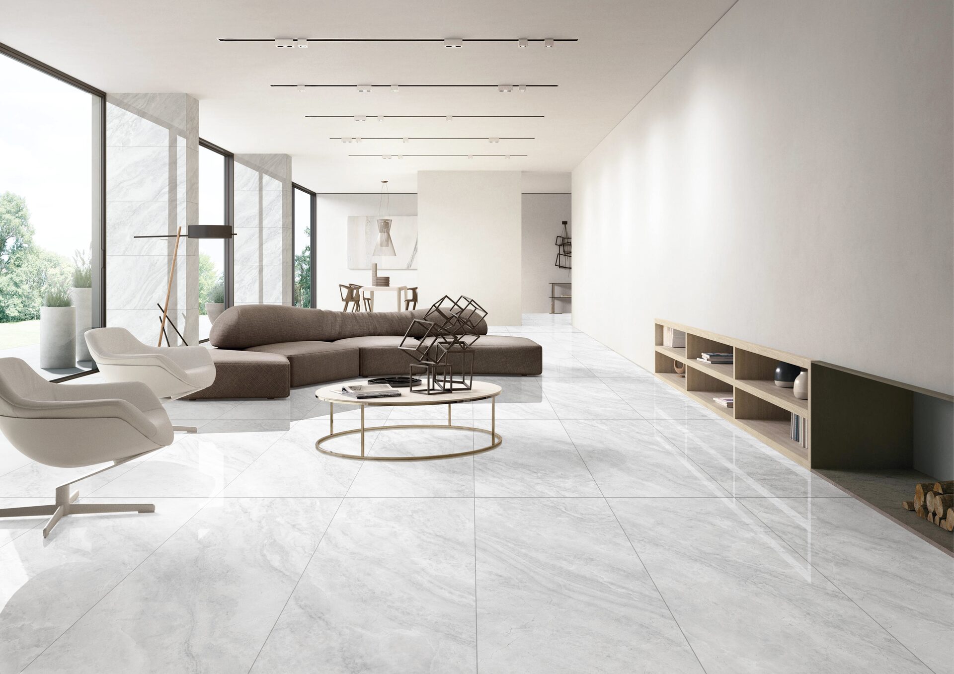 Colección Portofino — porcelanato instalado en ambiente